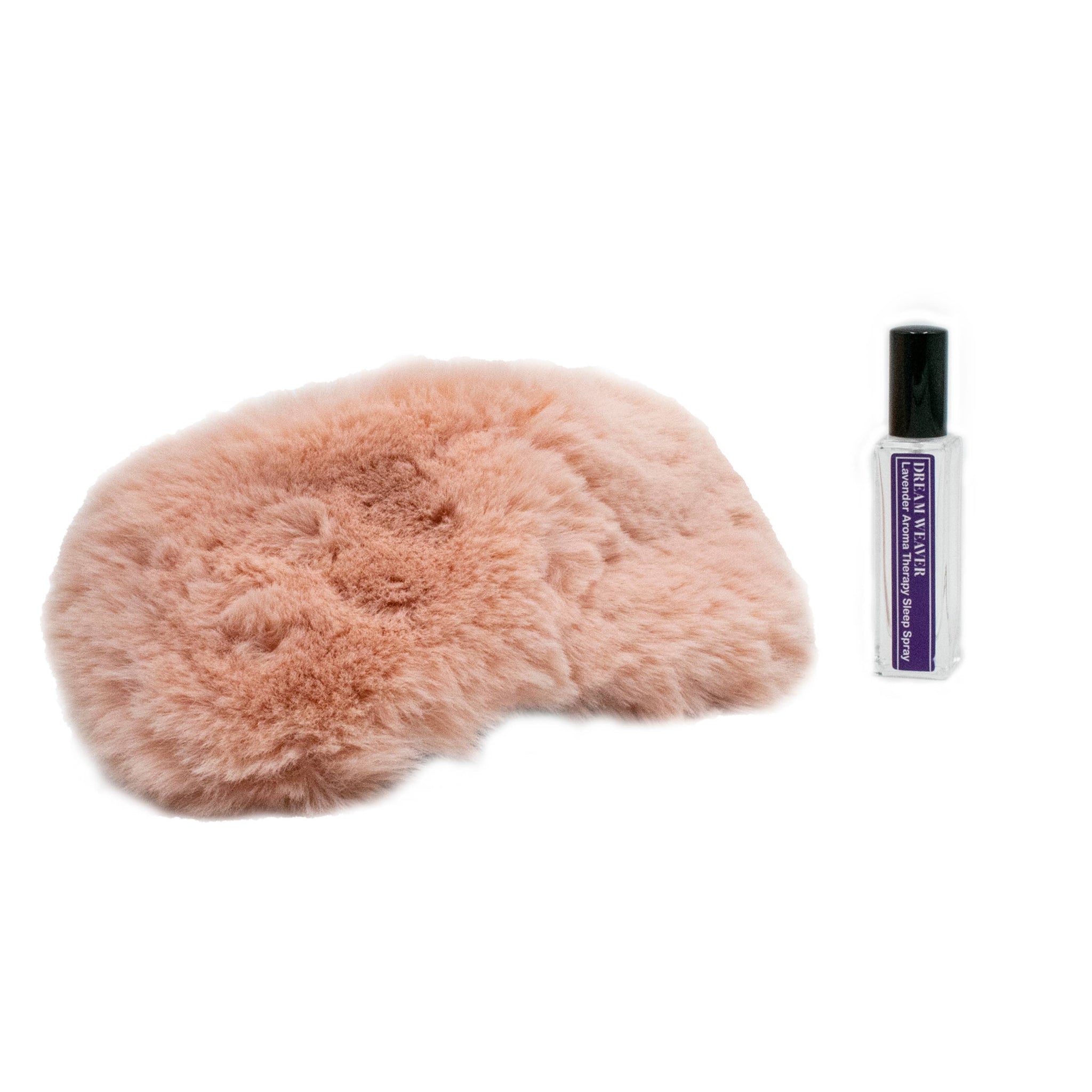 Sleep Mask and Spray | MinxNY | Faux Fur Sleep Mask and Lavender Essential Oil Spray | Pink